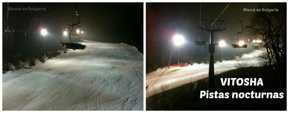 pistas de esquí nocturnas en Vitosha Bulgaria