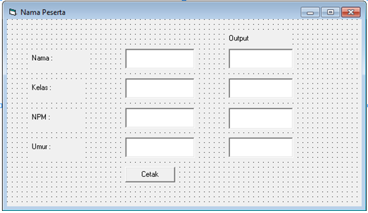 TUTTORIAL VISUAL BASIC Membuat Program Cetak DATA Sederhana ~ Blog Eko Puji