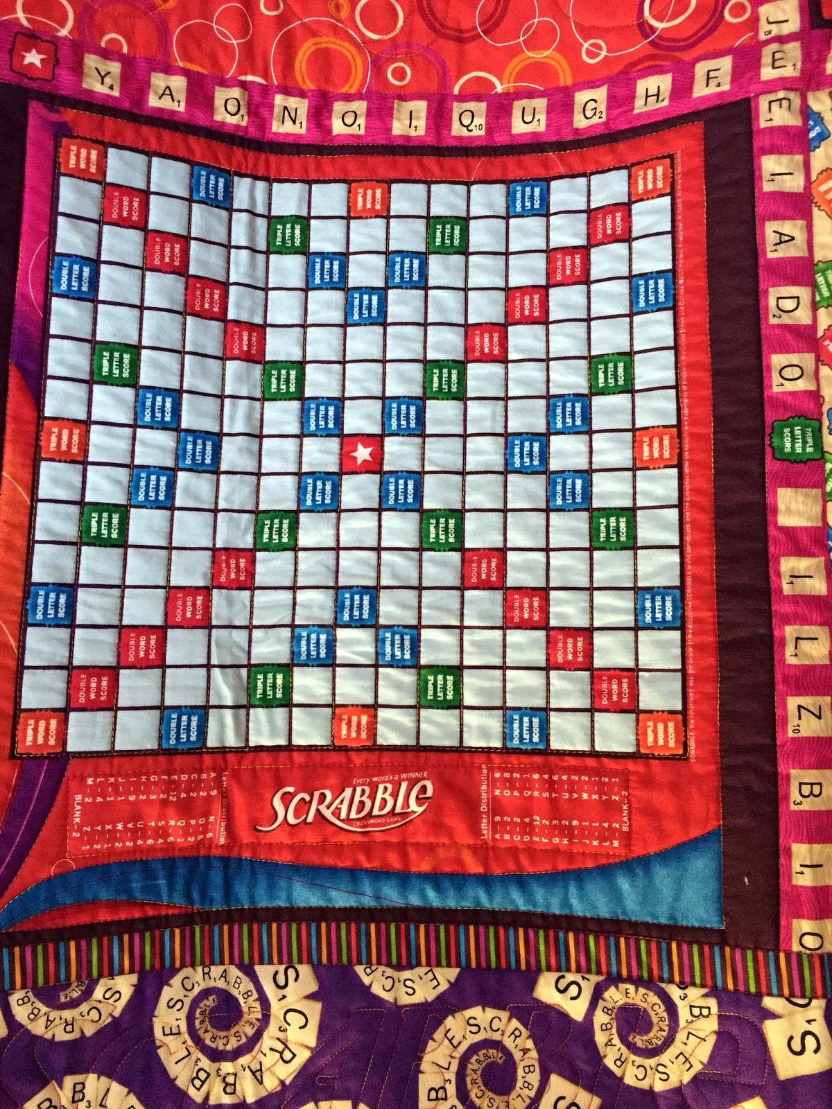 Katie's Comforters Guild Scrabble Quilt