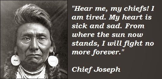 Gilbert Curiosities: A Tribute to Chief Joseph of the Nez Perce Tribe