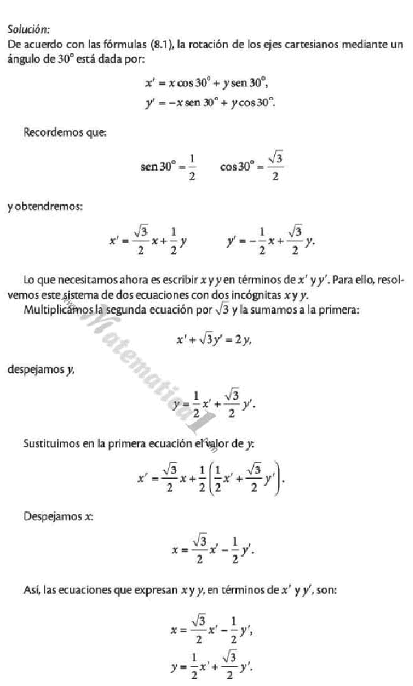 LA ECUACION GENERAL DE LAS CONICAS SEGUNDO GRADO EJERCICIOS RESUELTOS DE GEOMETRIA ANALITICA LA ECUACION GENERAL DE LAS CONICAS SEGUNDO GRADO EJERCICIOS RESUELTOS DE GEOMETRIA ANALITICA