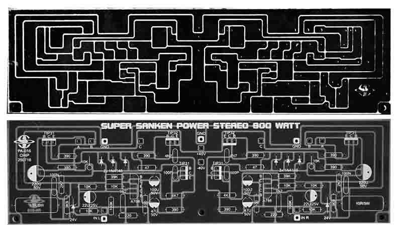 Electronic Circuit 1000w amplifier circuit using transistor 