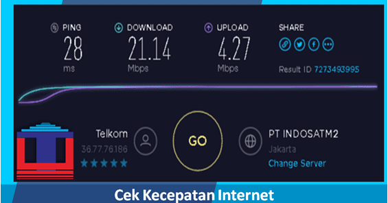 Tes kecepatan internet