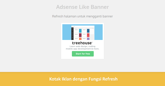 Memasang Widget Kotak Iklan dengan Fungsi Refresh