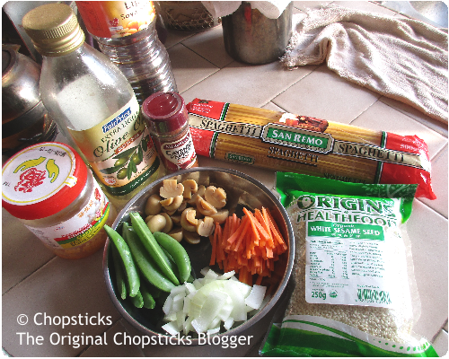 Asian Spaghetti Ingredients Asian Spaghetti Ingredients