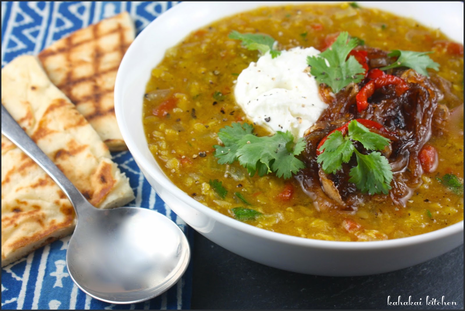 Kahakai Kitchen (An Amazing) Moroccan Lentil Soup with Yogurt & Chilli