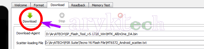 Tecno A7S Stock Firmware Flash Guide -Step 8