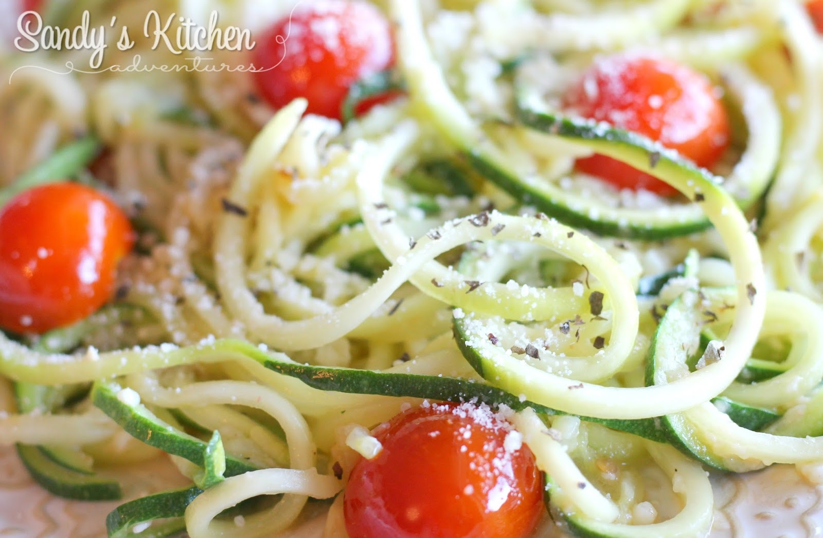 Garlic Parmesan Zucchini Noodles Sandy's Kitchen