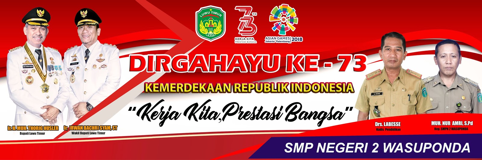 Lingkar Seni Budaya Luwu Timur Spanduk 17 Agustus 2018