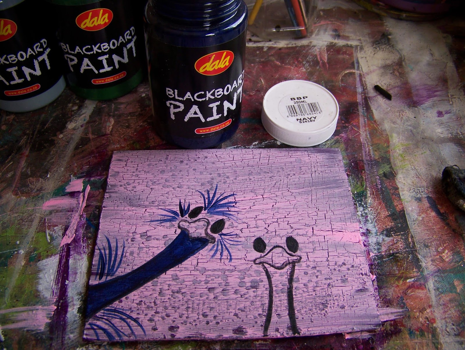 A Pretty Talent Blog Using Crackle Medium With Blackboard Paint