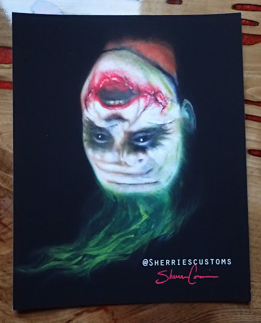 Upside Down Joker Illusion Makeup Print