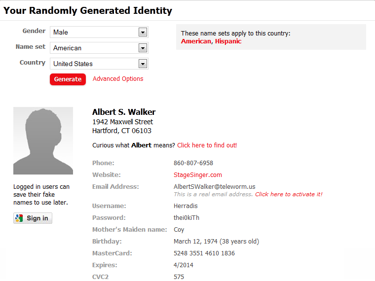  How To Generate Fake Names Addresses And Fake Identities