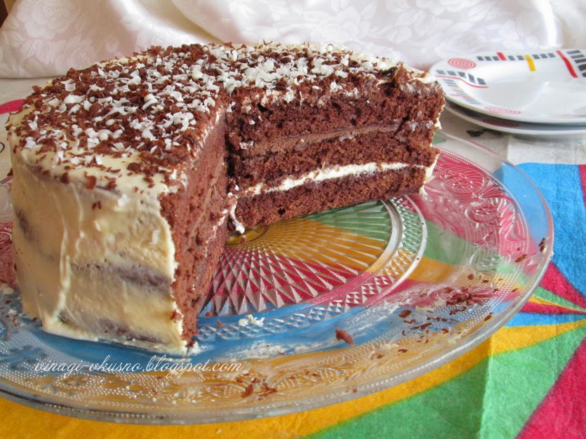 Шоколадова торта с крем Тирамису