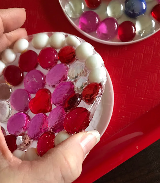 Valentine's Day Suncatchers Craft Kit - 32 Sets Heart Shaped Stained Glass Paper Art For Kids DIY