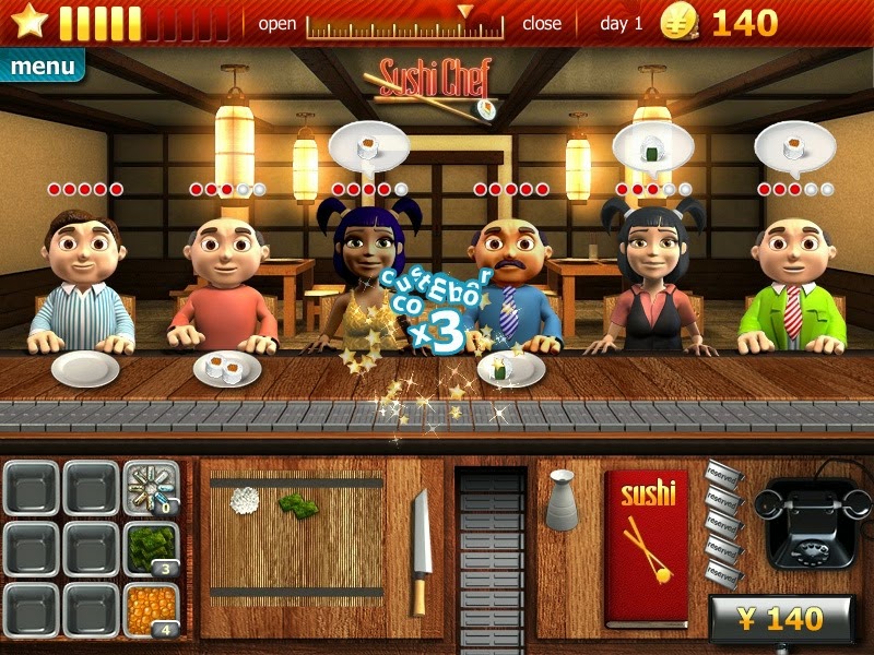 play youda sushi chef 2 online