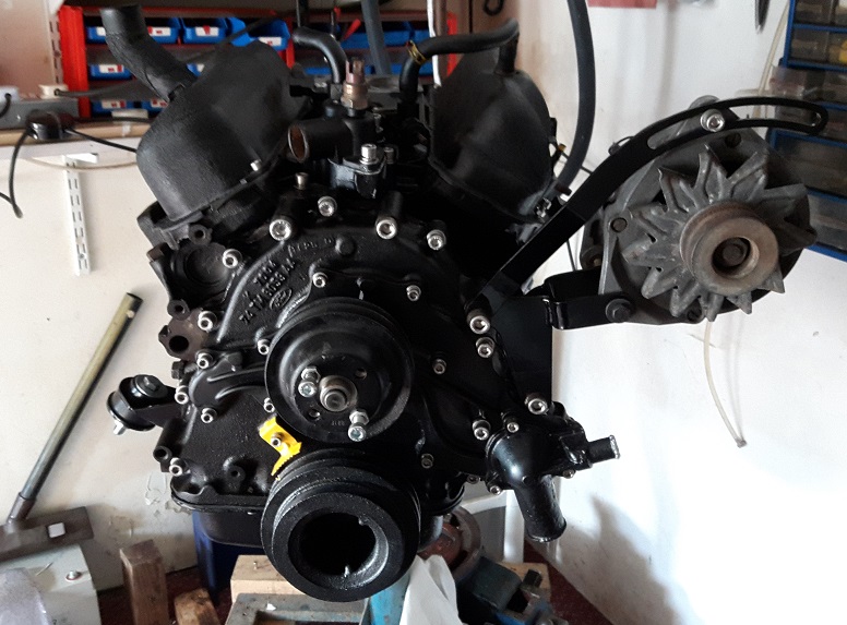 Sunbeam Alpine Series 3 conversion to V6 2.8 Alternator bracket test