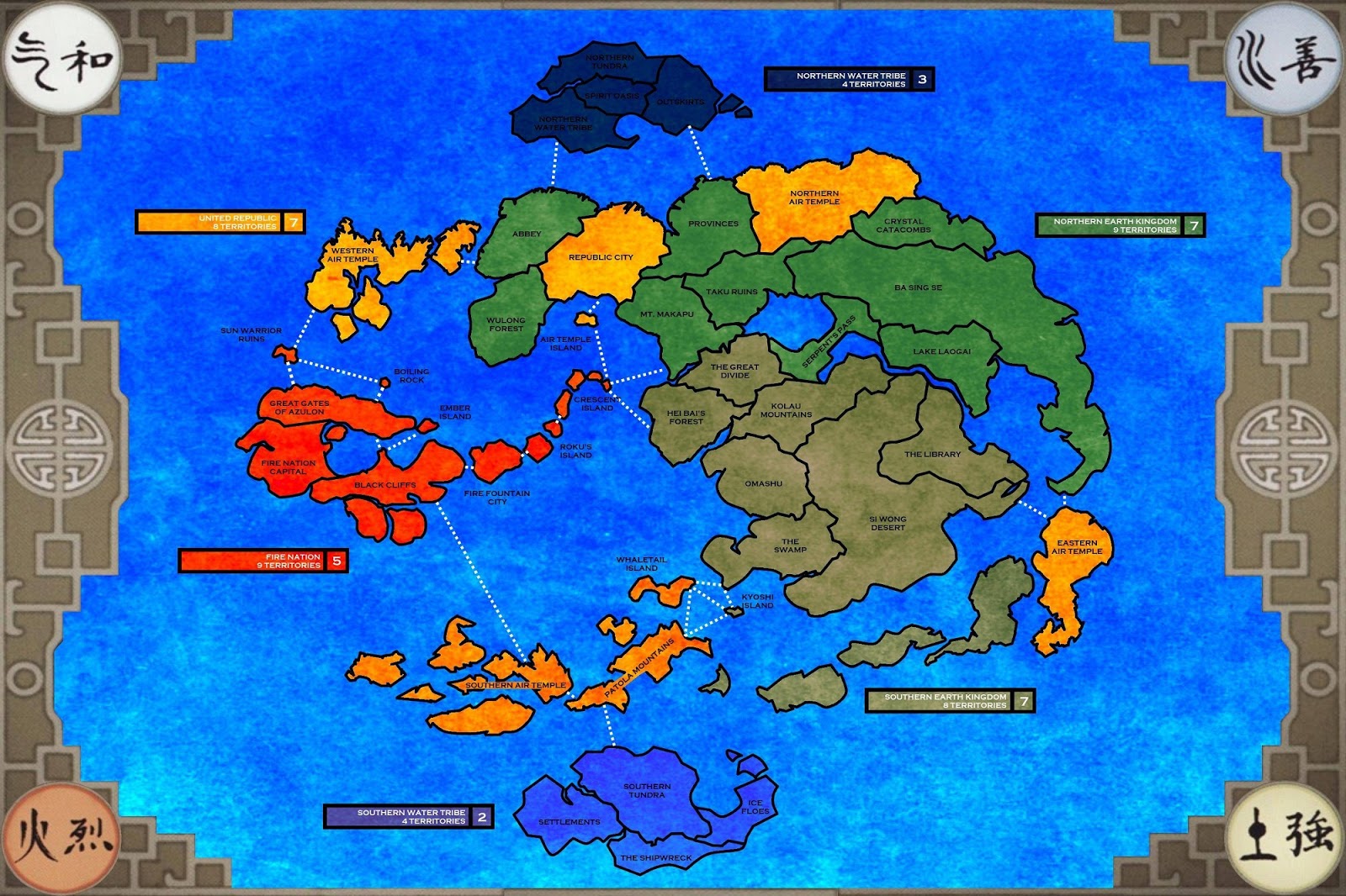 Avatar the last airbender world map - plmmost