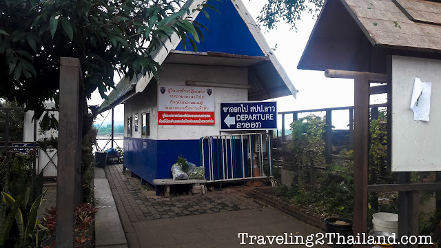 Immigration at the Mekong River at Chiang Sean , North Thailand