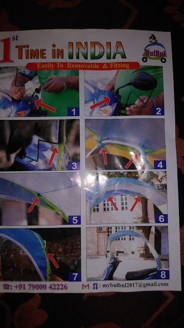 Steps to install my Bulbul scooter Umbrella