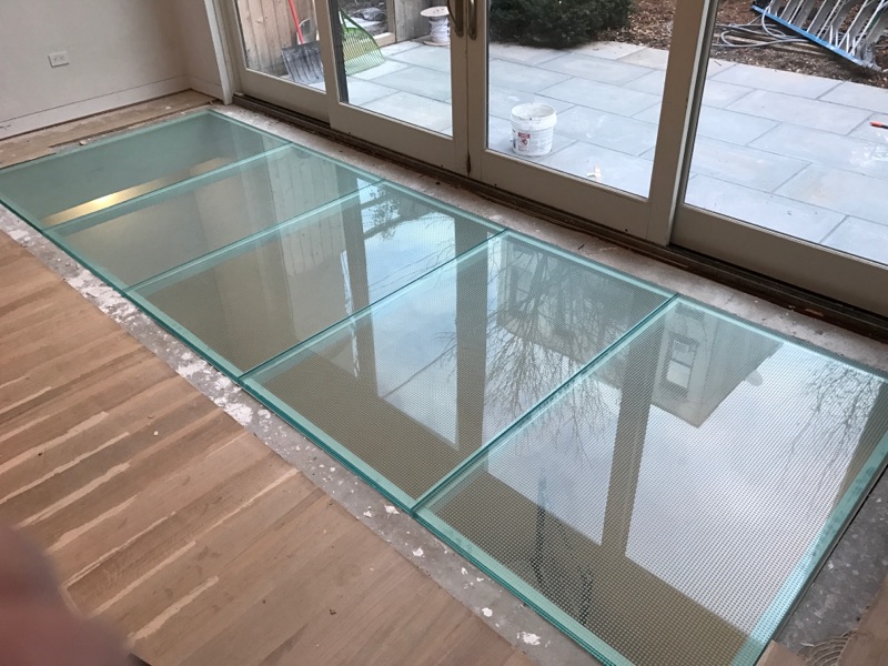 GLASS FLOOR CUSTOM CUT GLASS NEW YORK