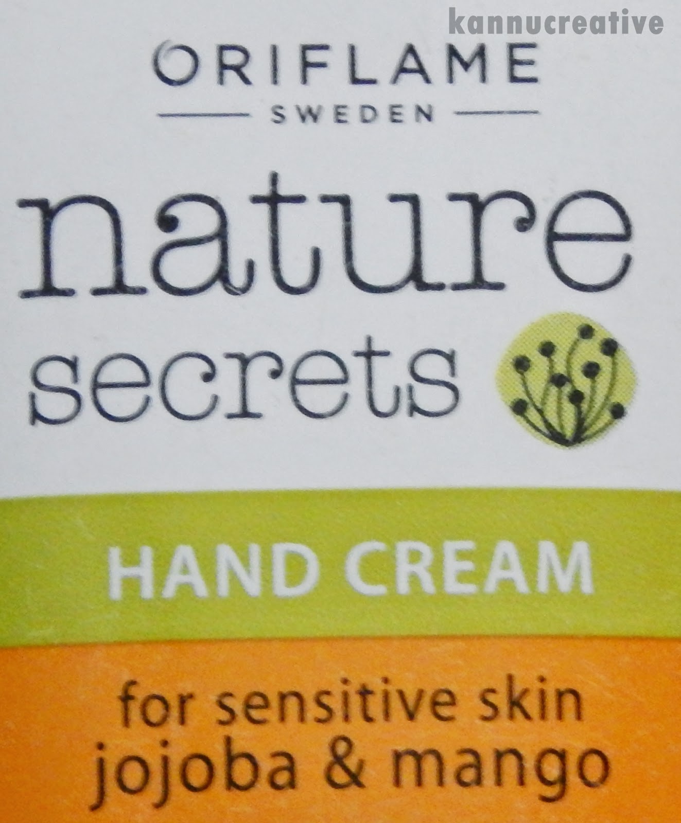 Oriflame's Nature Secrets Hand Cream for sensitive skin (jojoba & mango