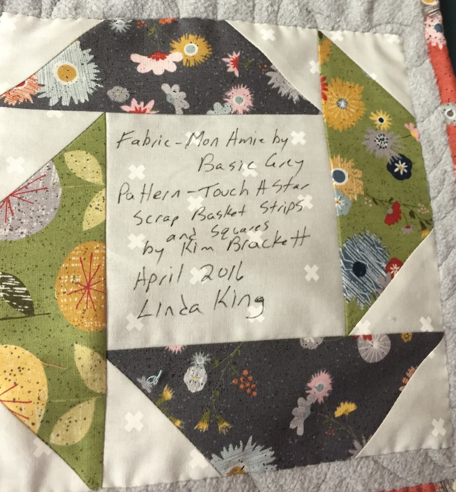 Linda's Quiltmania Touch A Star from ScrapBasket Strips and Squares