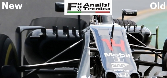 La McLaren MP4-31 con novitĂ ai deviatori di flusso