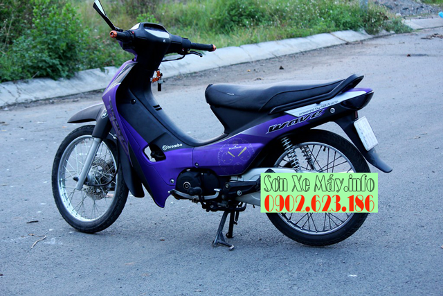 Sơn phối màu xe Honda Wave tím xám Lamborghini