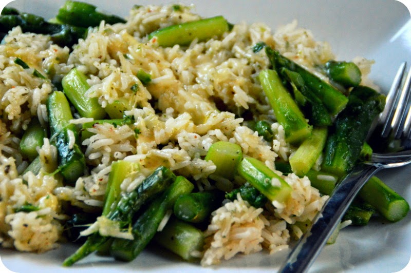 Schnelle Frühlingsküche: Reis mit Spargel