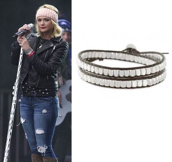  Miranda Lambert in Stella & Dot Nugget Wrap Bracelet