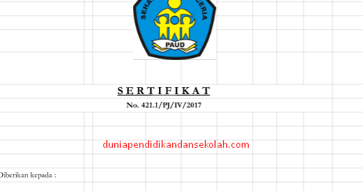 Download Aplikasi Pembuat Ijazah Otomatis Sertifikat Piagam Tk Ra Paud Dunia Pendidikan