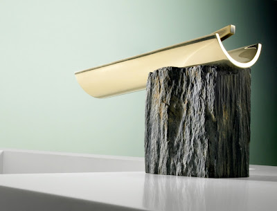 metal and wood bathroom faucet Marti SRGNatur Collection