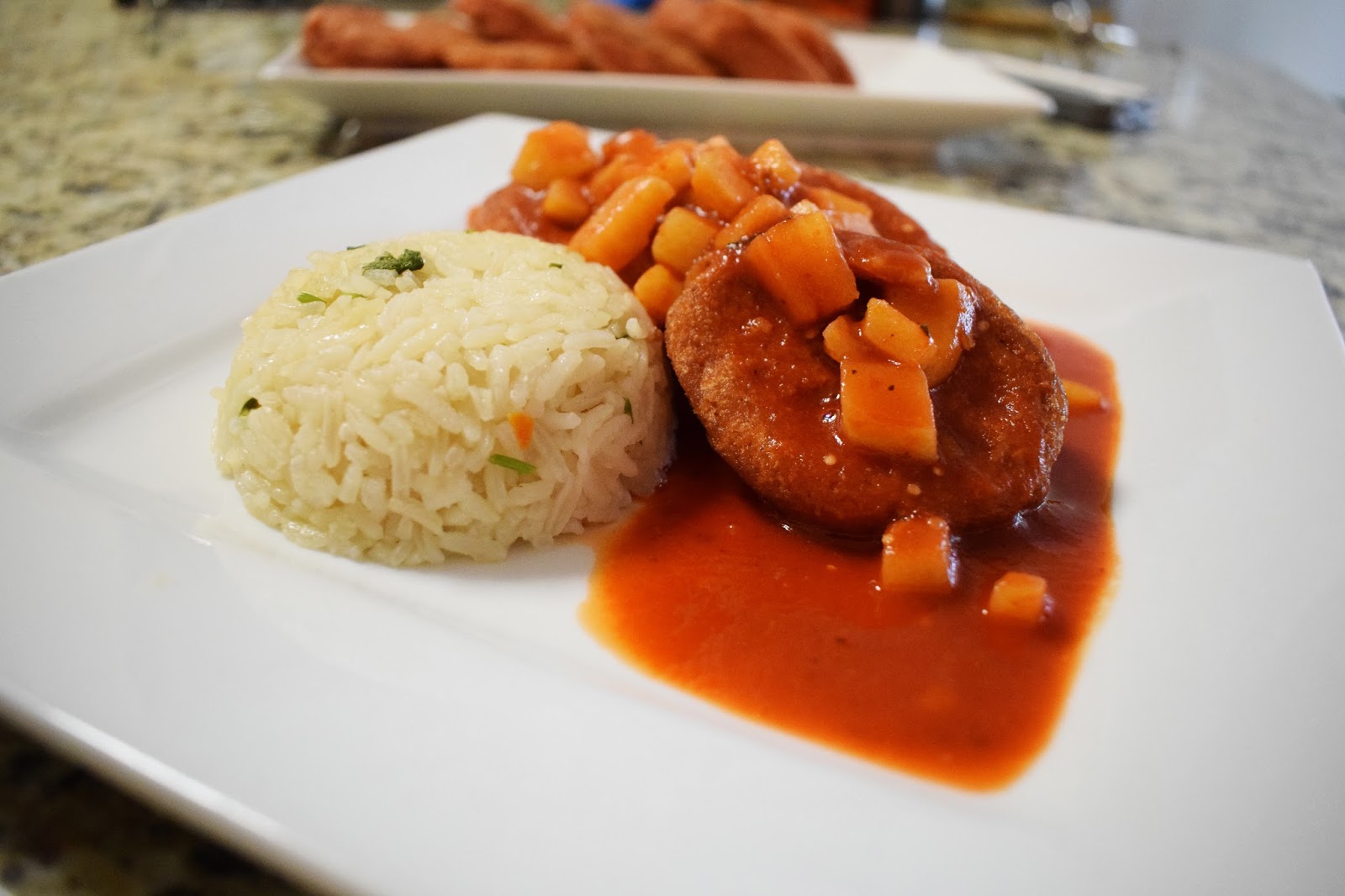Shrimp Patties with Potatoes in Dry Chile Sauce Easy Cooking with Sandy