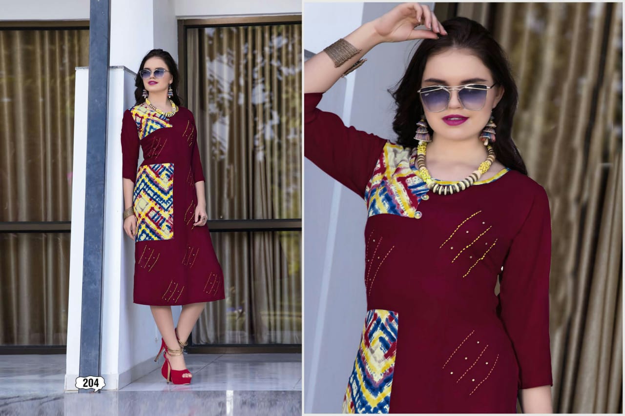 fashion biba rayon printed Daily wear kurtis
