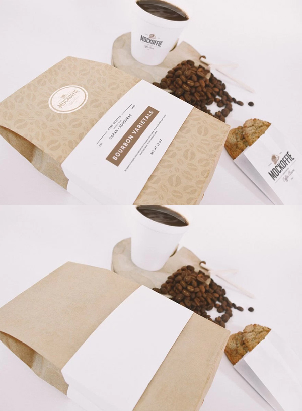 Free Coffee Bag And Cup Mockup Freebie Mockup terbaru 2017 gratis - Free Coffee Bag And Cup Mockup Freebie