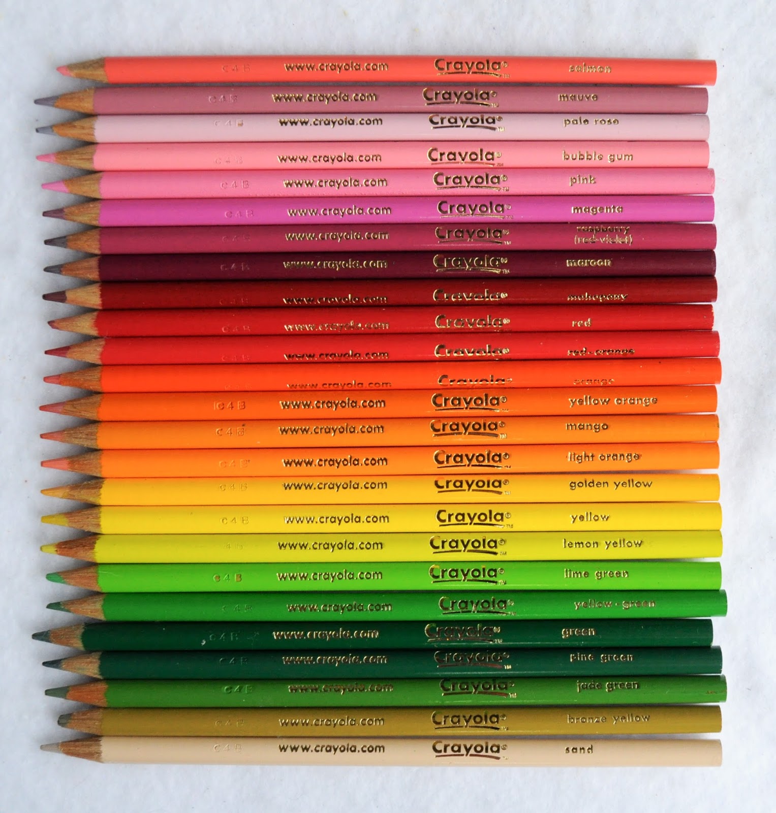 Yet More Crayola Colored Pencil Swatches (50 pack) 