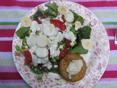Crabcake and Salad for a Picnic