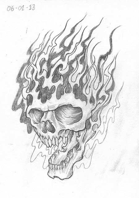 Tattoo Sketch A Day: Skulls January 1st - 7th
