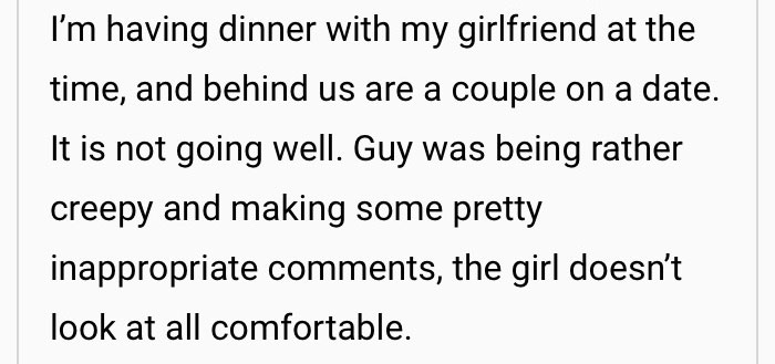 When A Cop Overheard A Guy Treating His Date Terribly, An Epic Dialogue Took Place When A Cop Overheard A Guy Treating His Date Terribly, An Epic Dialogue Took Place