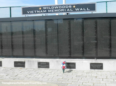 The Wildwoods Vietnam Memorial Wall in Wildwood New Jersey