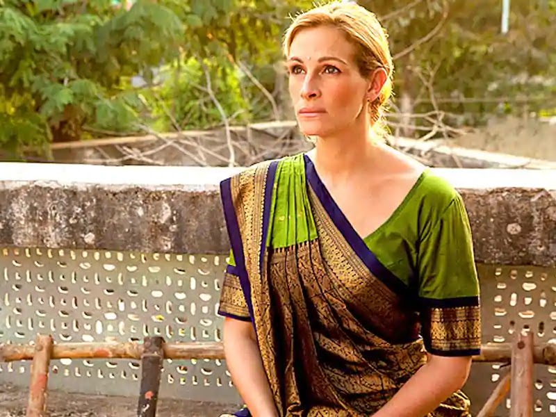 Julia Roberts wore the saree in the film Eat Pray Love. Julia Roberts wore the saree in the film Eat Pray Love.