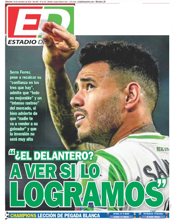 Betis, Estadio Deportivo: "¿El delantero? a ver si lo logramos"