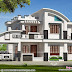 2900 square feet, 4 BHK, contemporary style curved roof mix home