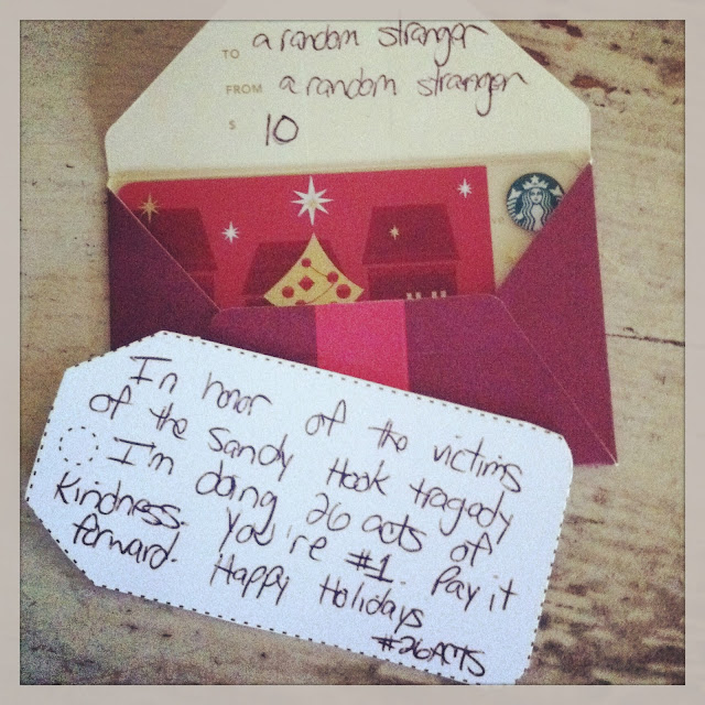 In honor of the victims of the Sandy Hook tragedy I'm doing 26 random acts of kindness. Click thru to read more about it & join in! #26ACTS