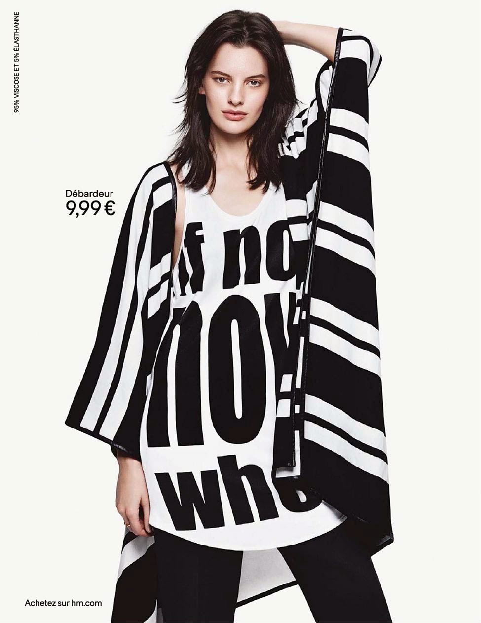 Amanda Murphy flaunts black and white designs for H&M's Fall/Winter
