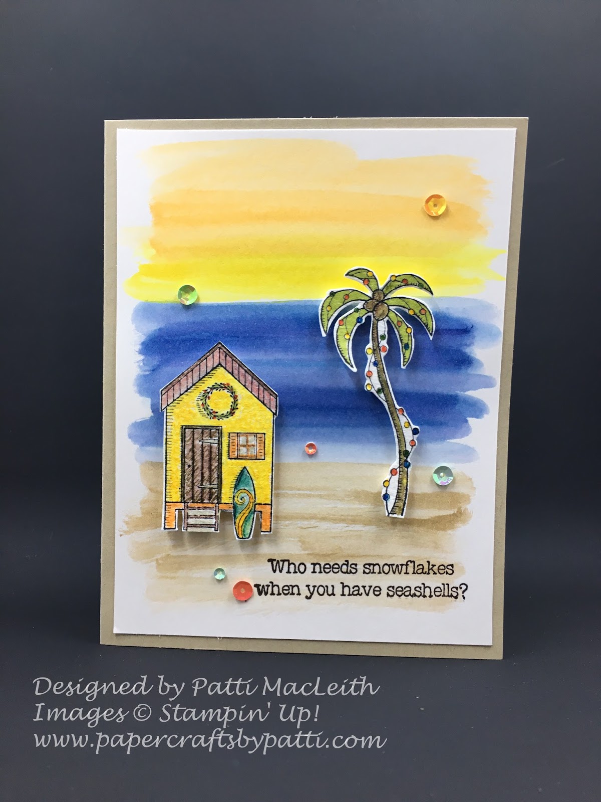 Papercrafts by Patti: Christmas Scene Thank You