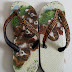 sandália, artesanal, personalizada com : fios, pedras, (pedrinhas), decoupagem...