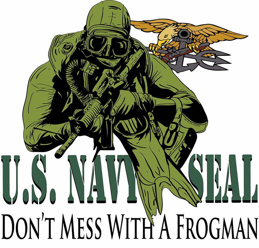 navy seal frogman drawing