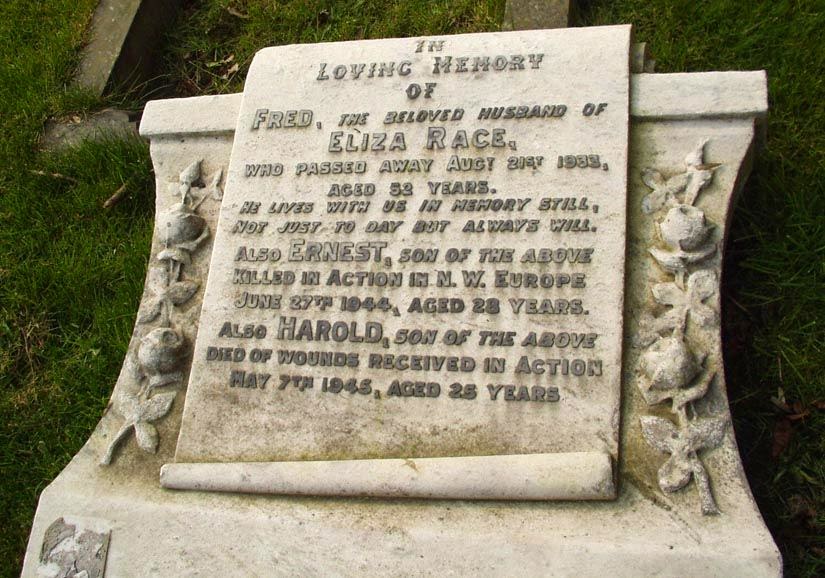Barnsley & District War Memorial Gravestones Cudworth Cemetery Ernest