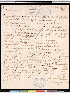 Añadido de Constanze Mozart a la carta de Wolfgang a su padre, el 25 de mayo de 1782. Añadido de Constanze Mozart a la carta de Wolfgang a su padre, el 25 de mayo de 1782.